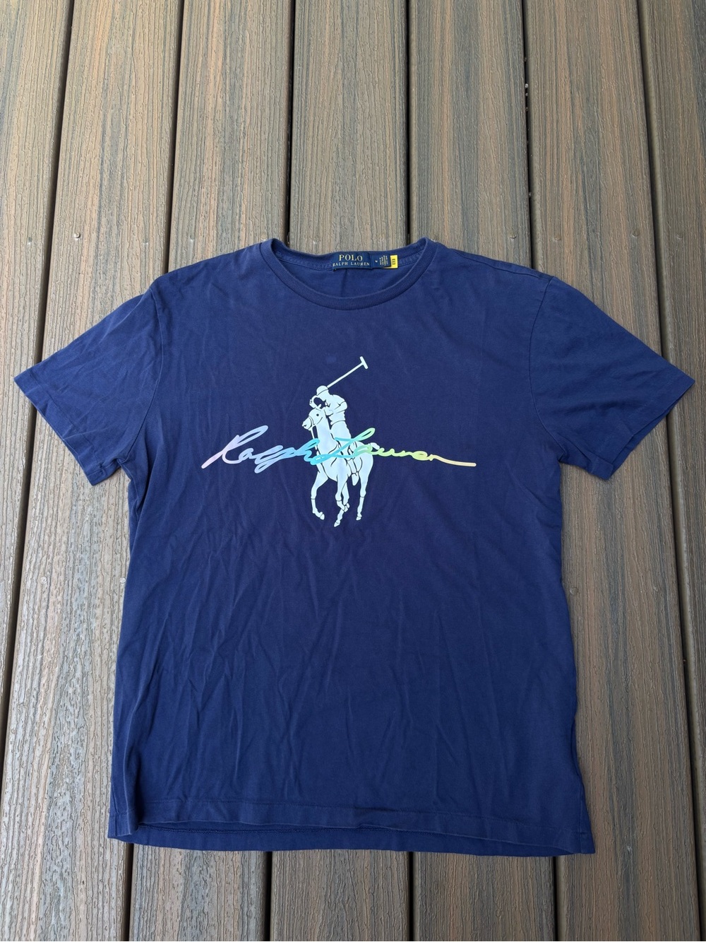 Polo Ralph Lauren Big Pony Navy Blue Classic Fit Navy Blue Shirt Mens M
